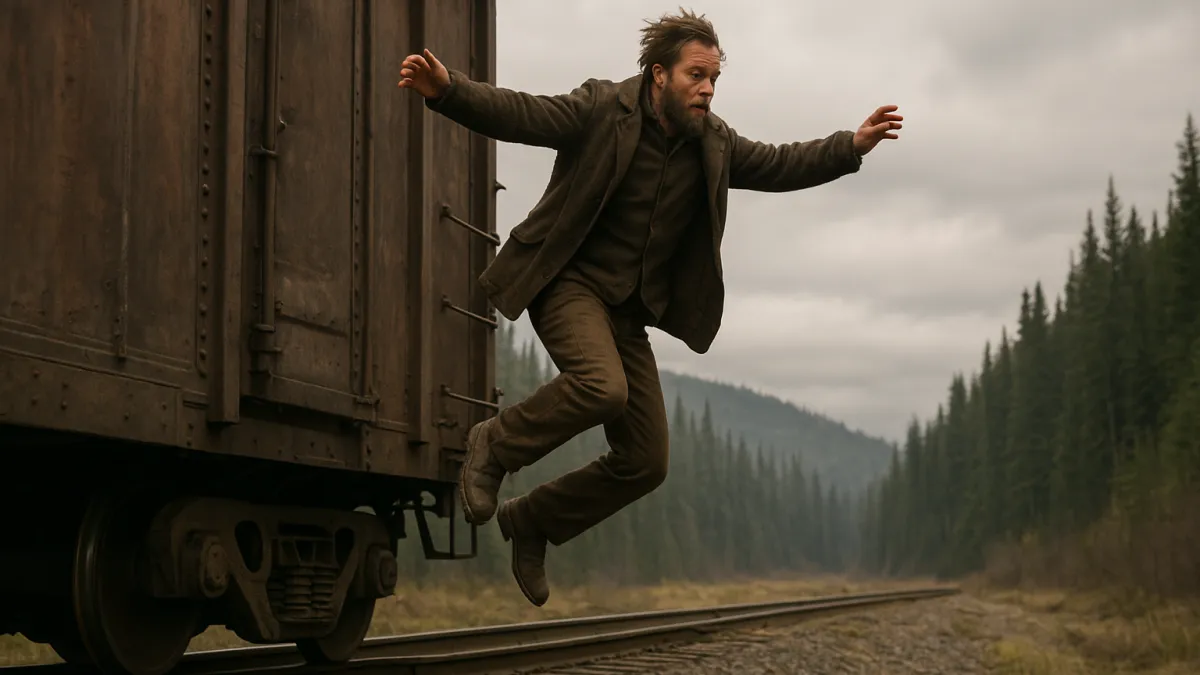 Ator que gravou cena de salto do trem em The Revenant Ator que gravou cena de salto do trem em The Revenant