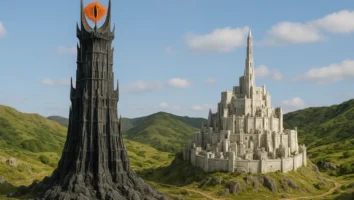 Maquetes gigantes usadas em Senhor dos Anéis