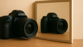 Por que câmera não aparece em cena de espelho?