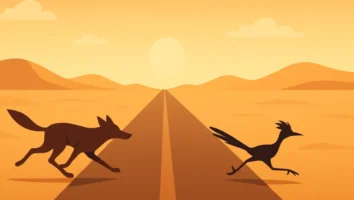 Coiote e Papa-Léguas: A perseguição icônica no deserto da TV!